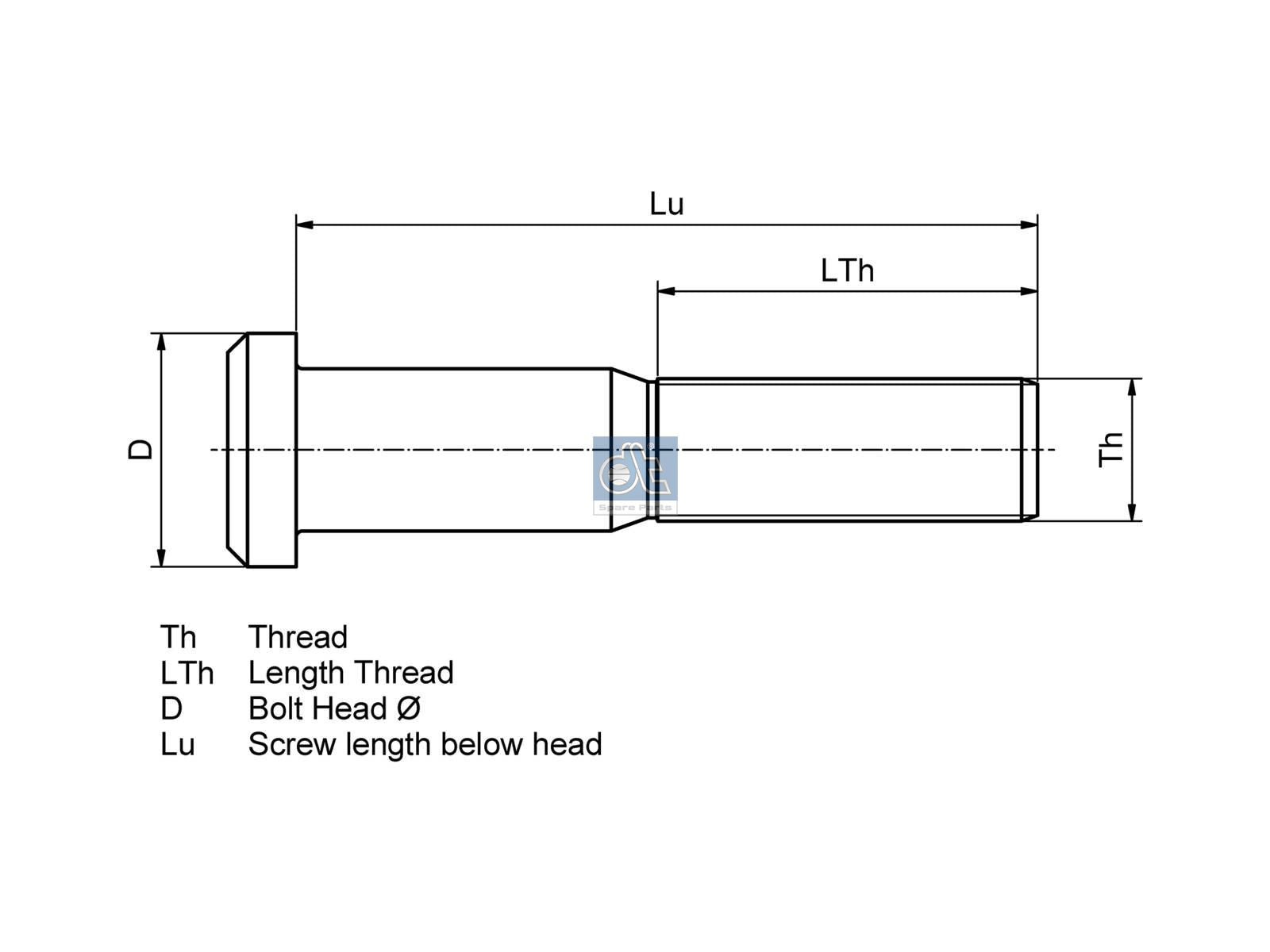 Wheel bolt | DT Spare Parts 4.40174