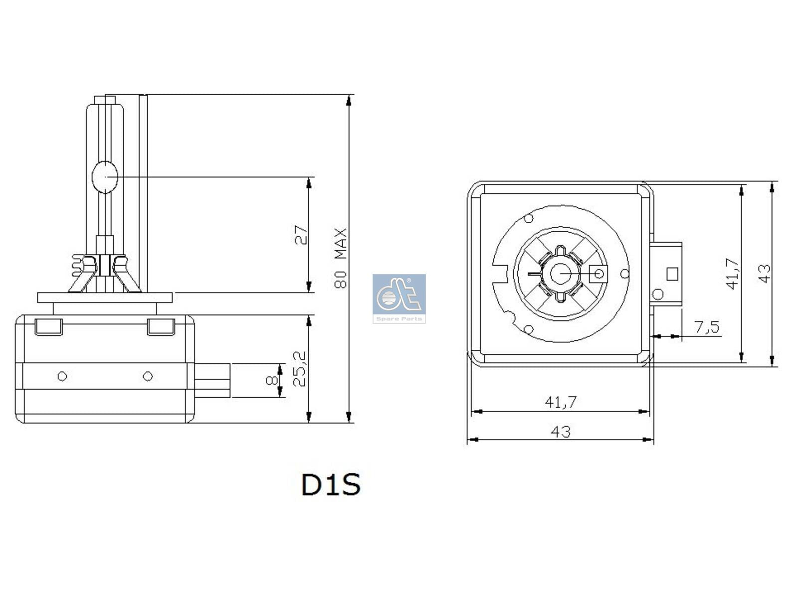 Xenon bulb | DT Spare Parts 3.32943