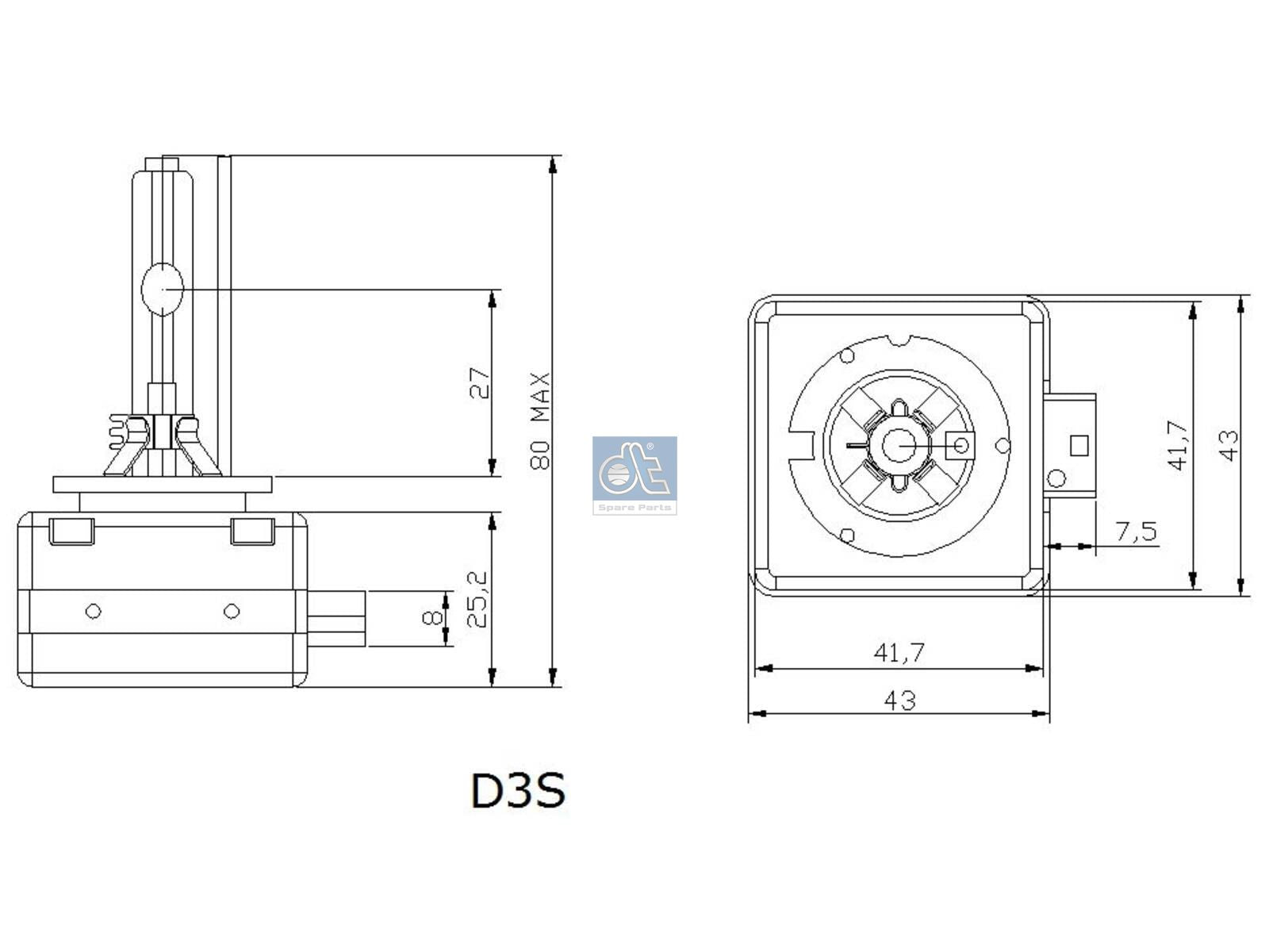 Xenon bulb | DT Spare Parts 4.66604