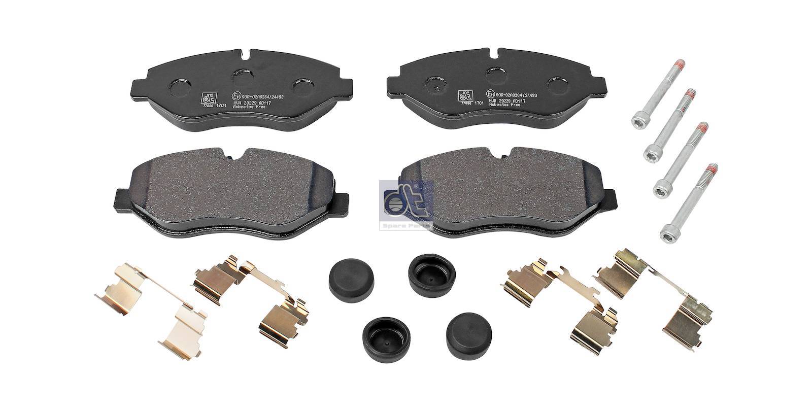 Disc brake pad kit, with accessories DT Spare Parts 7.92607