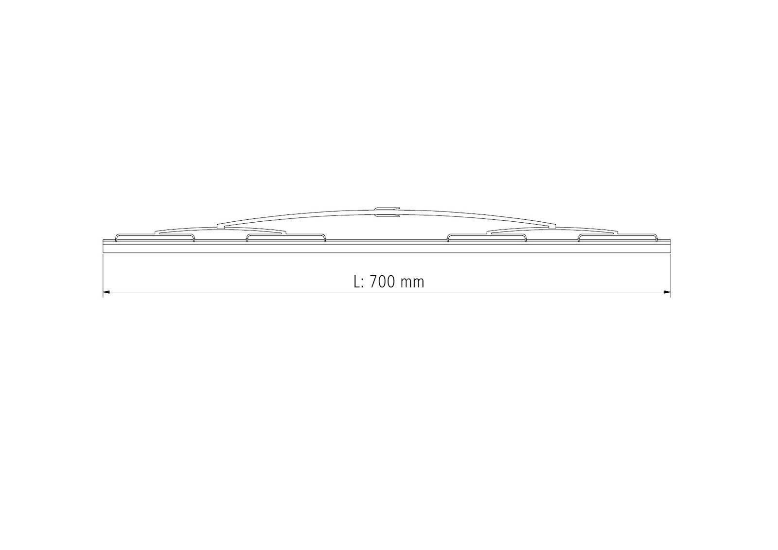 Wiper blade set DT Spare Parts 1.22668 Wiper blade set L: 700 mm