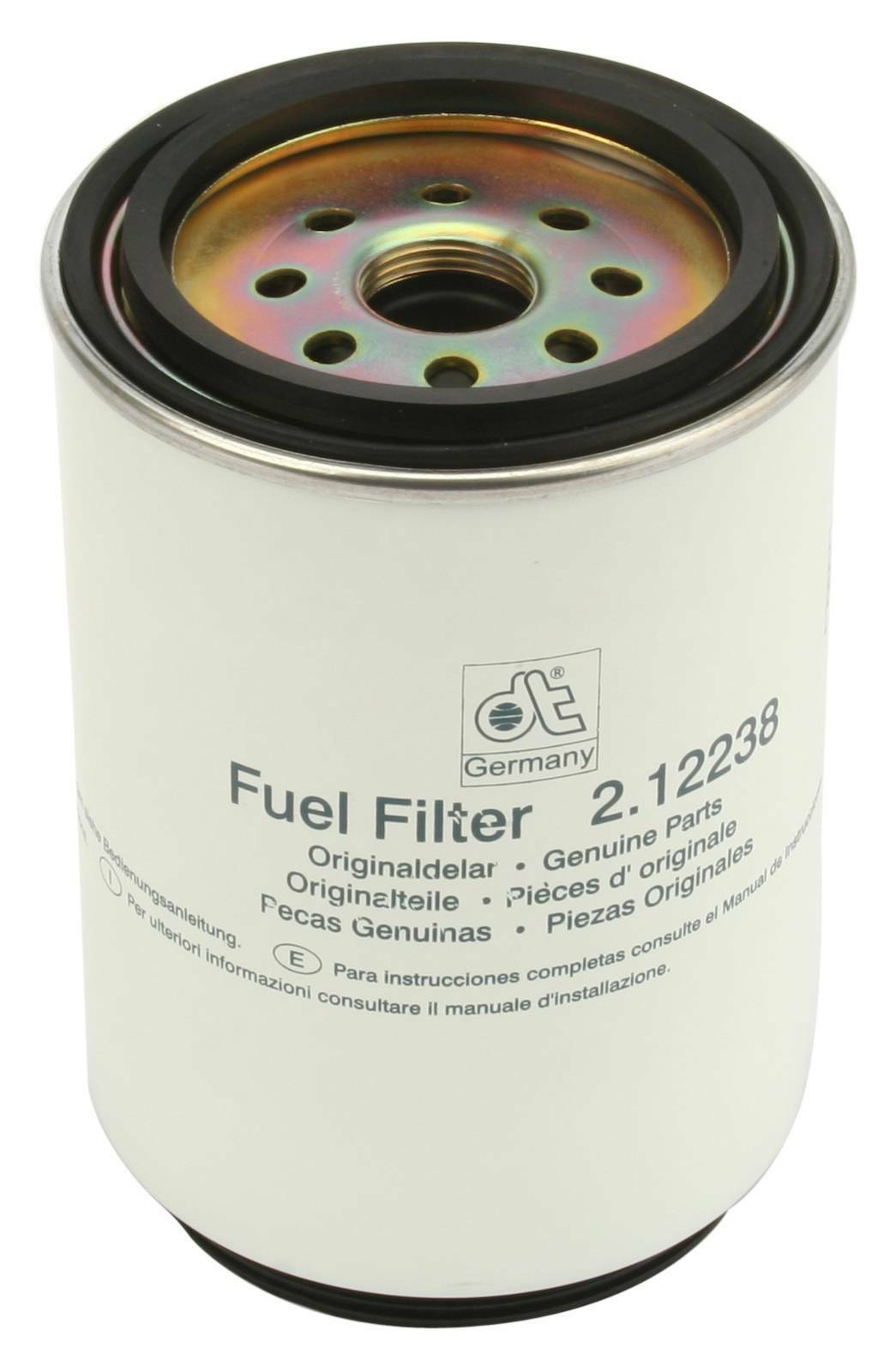 Filtro de combustible DT Spare Parts 2.12238 Filtro de combustible separador de agua D: 108 mm 1" x 14