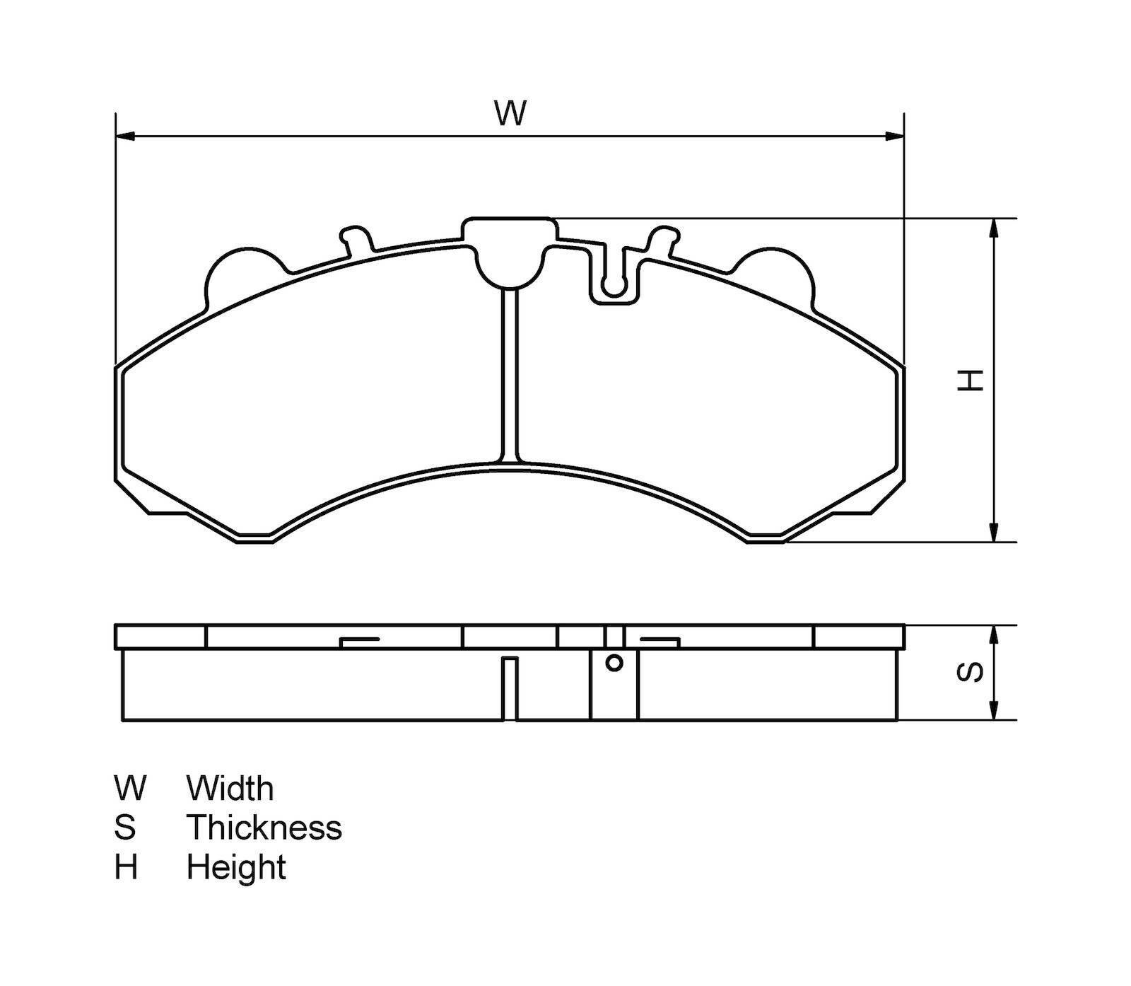 Juego de pastillas de freno de disco DT Spare Parts 7.92615 Juego de pastillas de freno de disco W: 165 mm S: 20 mm