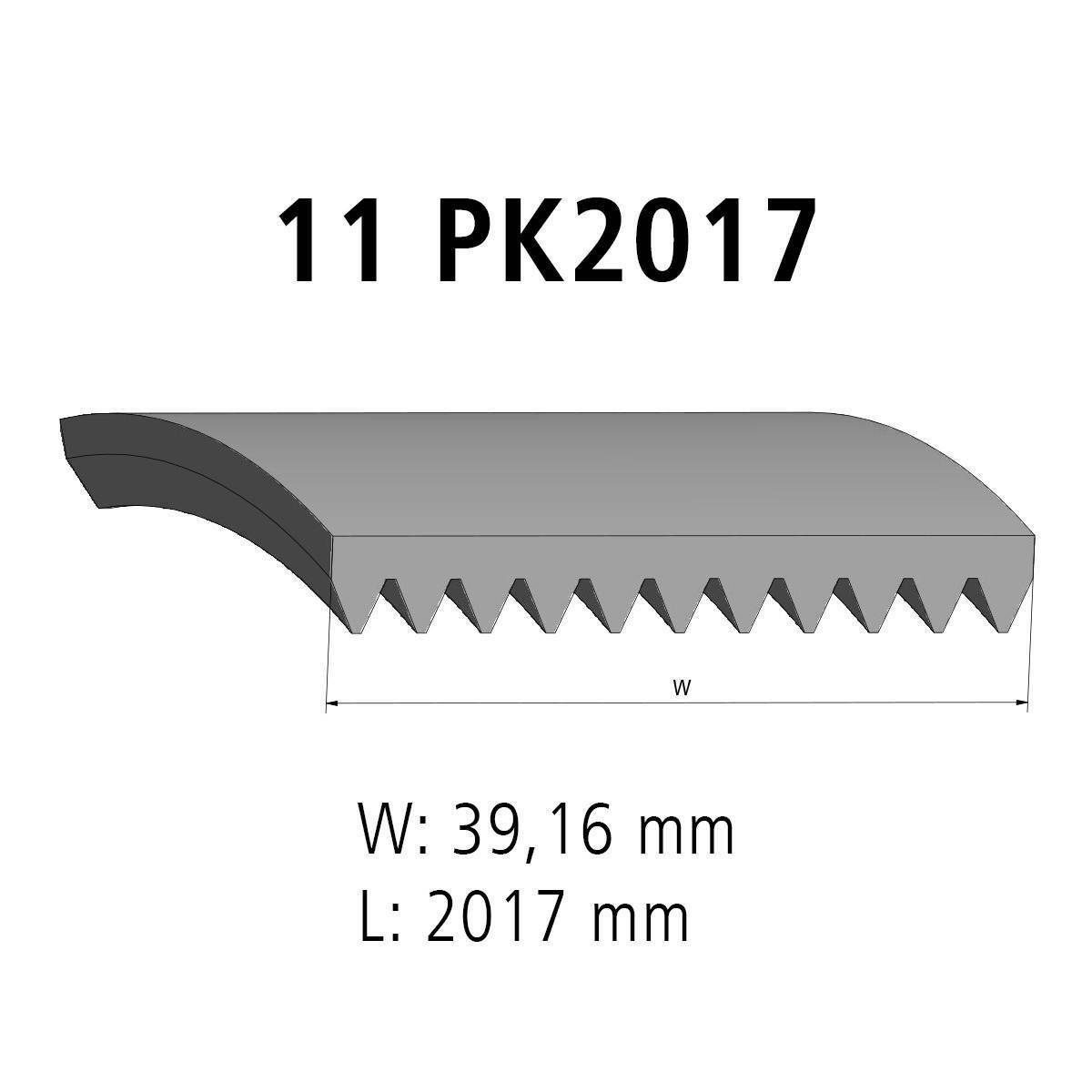 Correa acanalada DT Spare Parts 4.80699 Correa acanalada 11 u. L: 2017 mm