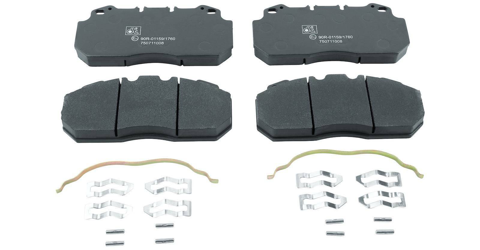 Disc brake pad kit DT Spare Parts 2.94098 Disc brake pad kit W: 249 mm S: 28 mm