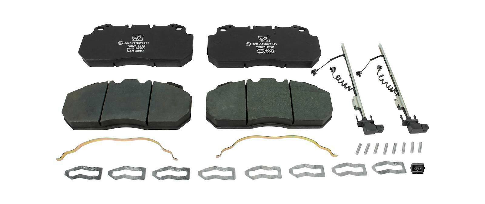 Disc brake pad kit DT Spare Parts 6.95106 Disc brake pad kit W: 250 mm S: 28 mm